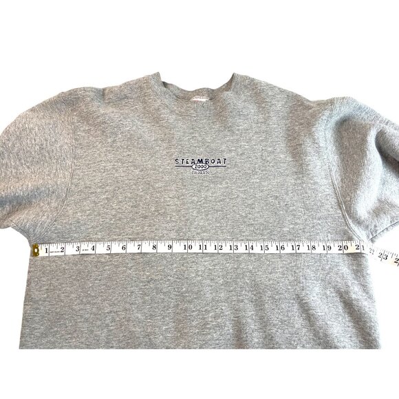 Fruit of the Loom Large Grey Cotton Blend 2000 Steamboat Sweatshirt 40d - Picture 4 of 11